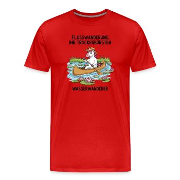 Excursion en canoë Licorne - T-shirt bio Premium Homme - rouge - Devant - Damien (186cm)