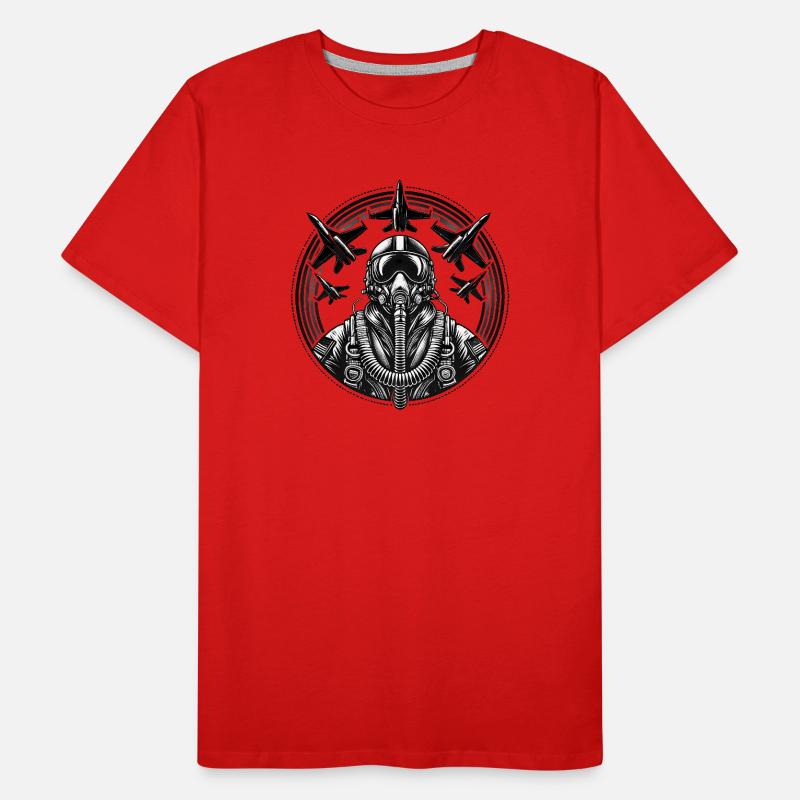 Pilote de jet – Force aérienne T-shirt bio Premium Homme