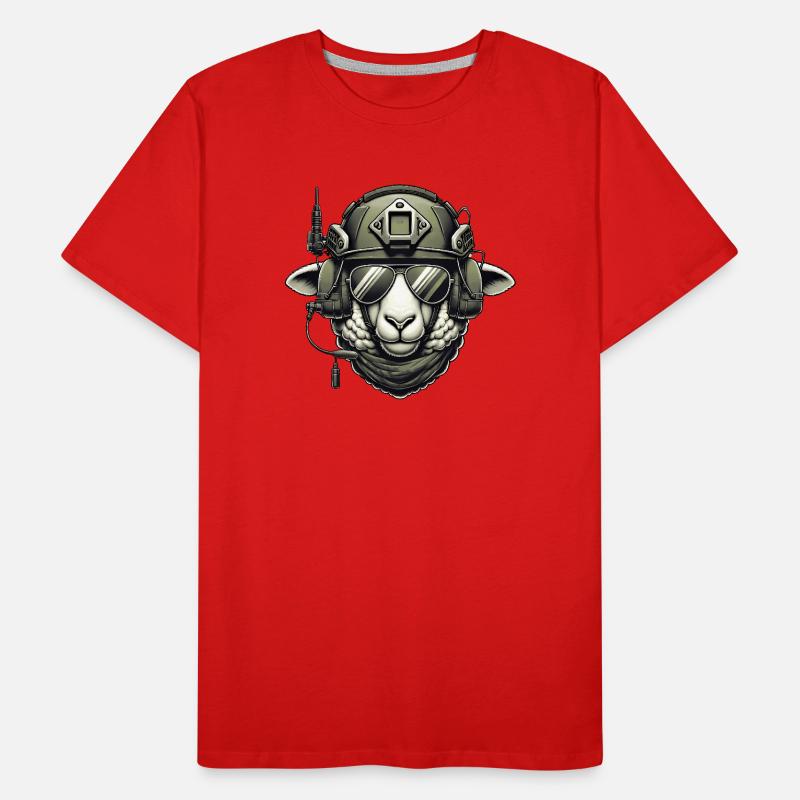 Schaf Militär Design Männer Premium Bio T-Shirt