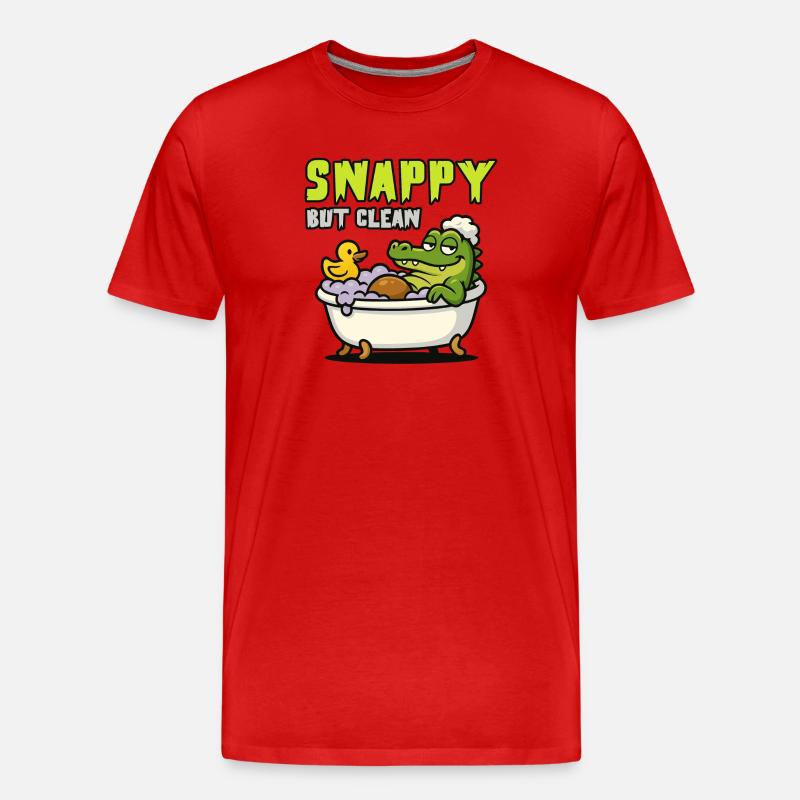 Swappy im Whirlpool - Männer Premium Bio T-Shirt - Rot