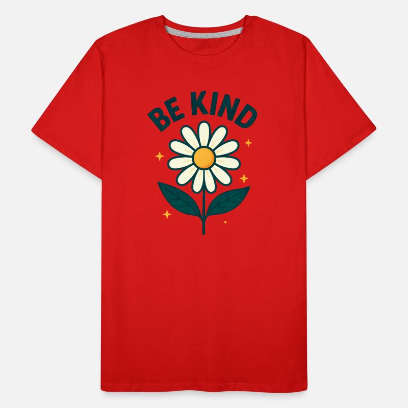 Inspirierende Blume mit Botschaft Männer Premium Bio T-Shirt