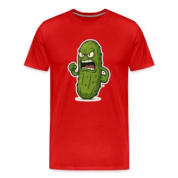 Attaque du concombre - T-shirt bio Premium Homme - rouge - Devant - Damien (186cm)