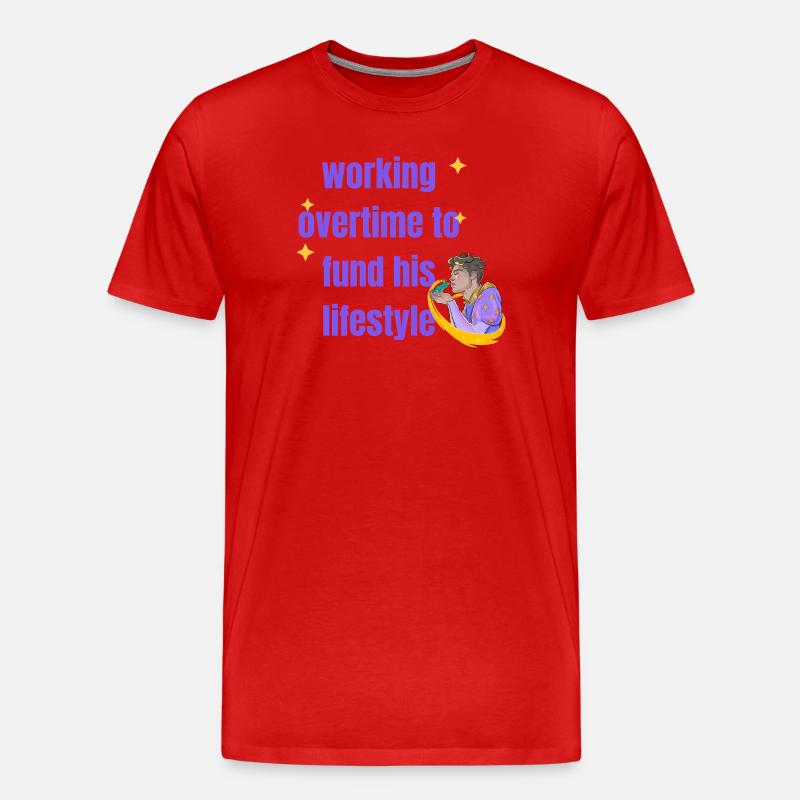 my bfs taste aint cheap - Männer Premium Bio T-Shirt - Rot