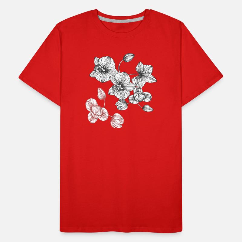 Vrille de fleur T-shirt bio Premium Homme