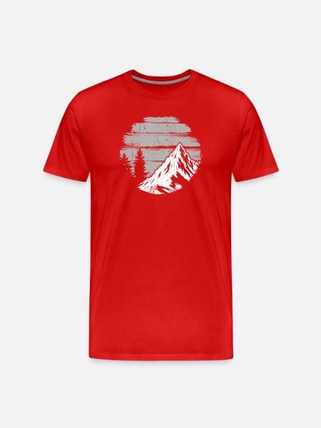 Alpine Ridge Monochrome - Men's Premium Organic T-Shirt - red