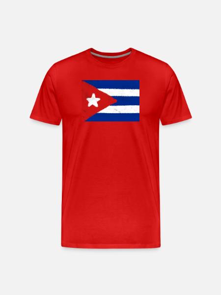 Drapeau de Cuba - T-shirt bio Premium Homme - rouge
