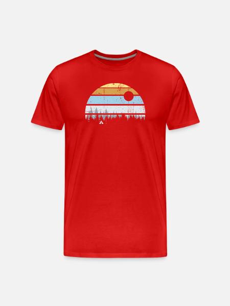 Serene Forest Sunset Scene - Men's Premium Organic T-Shirt - red