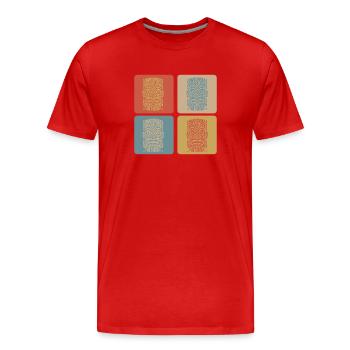 Masque Tiki - T-shirt bio Premium Homme - rouge - Devant - Damien (186cm)