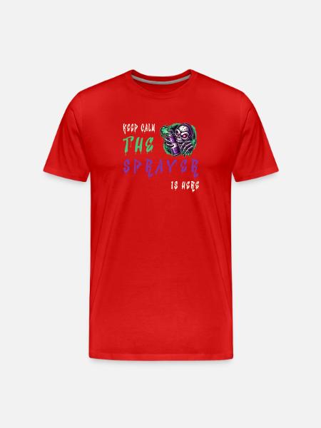 Keep Calm – The Sprayer - Men's Premium Organic T-Shirt - red