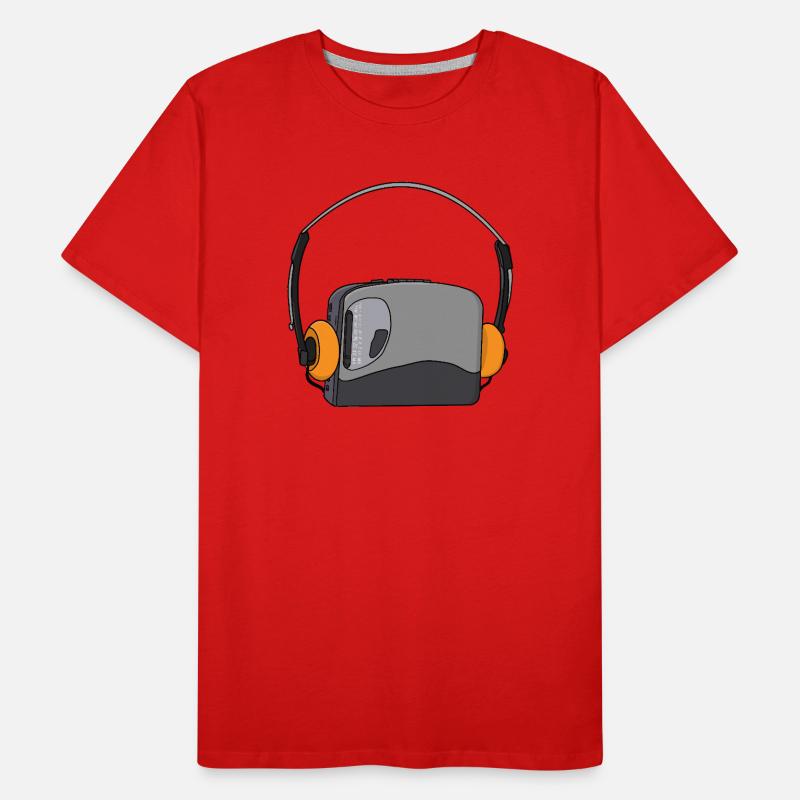 Cooler tragbarer Kassetten-Audio-Player Männer Premium Bio T-Shirt