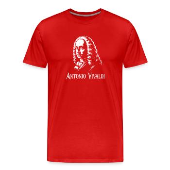 Antonio Vivaldi Compositeur Musique classique - T-shirt bio Premium Homme - rouge - Devant - Damien (186cm)