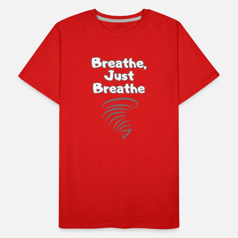 BREATH Durchatmen Selfcare – Self Love Statement Männer Premium Bio T-Shirt