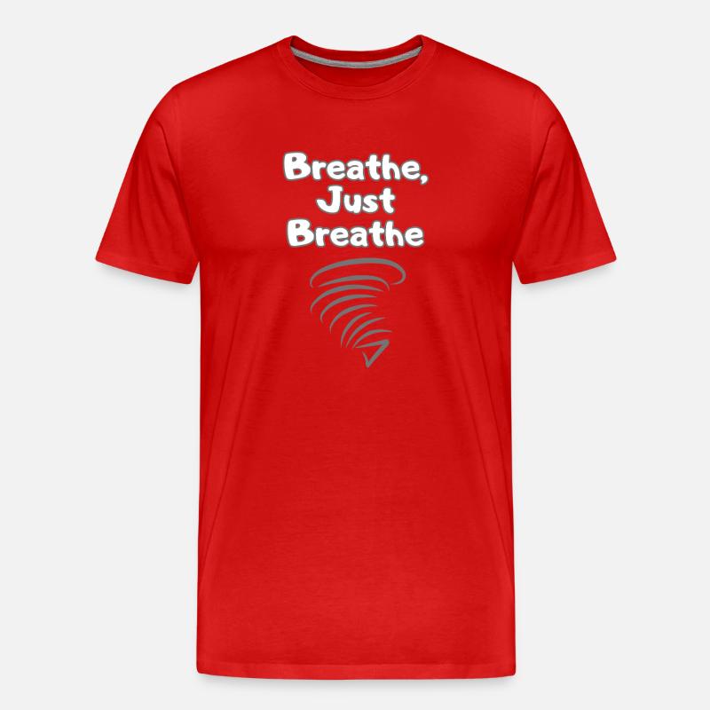 BREATH Self-Care – Déclaration d’amour de soi - T-shirt bio Premium Homme - rouge