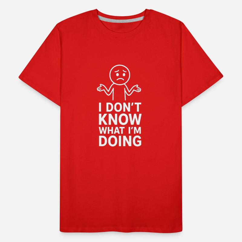 Confused expression sprint for humor and expression Men's Premium Organic T-Shirt