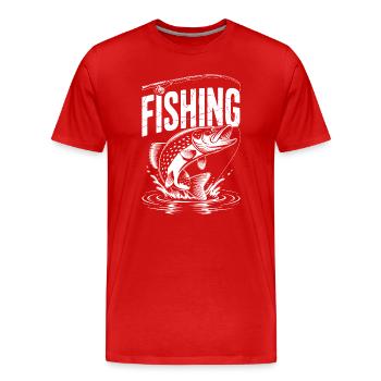 Fischen Hecht Spike Angeln - Männer Premium Bio T-Shirt - Rot - Vorne - Damien (186cm)