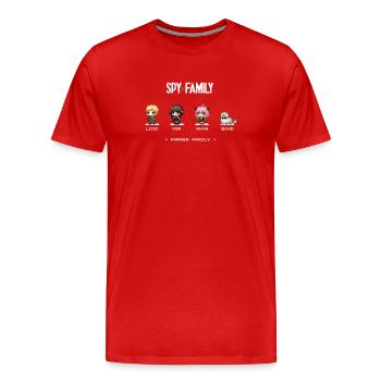 Geheime Familie Pixelhelden - Spy Pixel Art - Männer Premium Bio T-Shirt - Rot - Vorne - Damien (186cm)