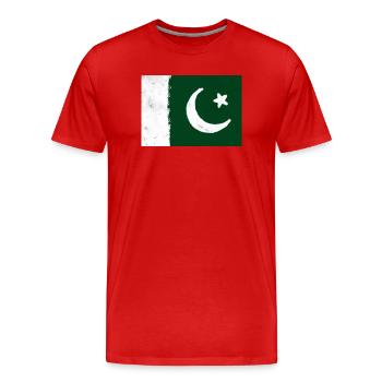 Flag of Pakistan - Men's Premium Organic T-Shirt - red - Front - Damien (186cm)
