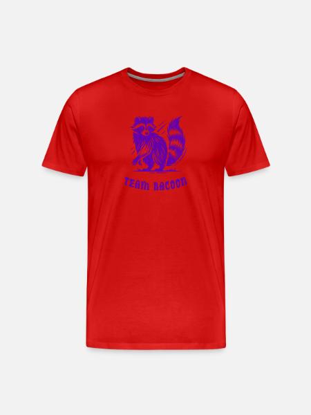 Team Waschbär - Männer Premium Bio T-Shirt - Rot