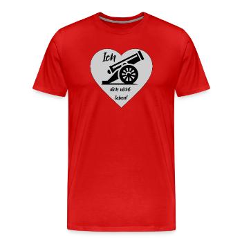 Ich Kanone dich nicht leben - Männer Premium Bio T-Shirt - Rot - Vorne - Damien (186cm)