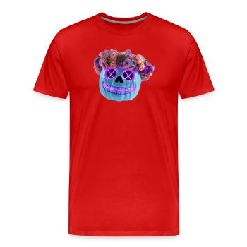 Floraison et malheur - T-shirt bio Premium Homme - rouge - Devant - Damien (186cm)