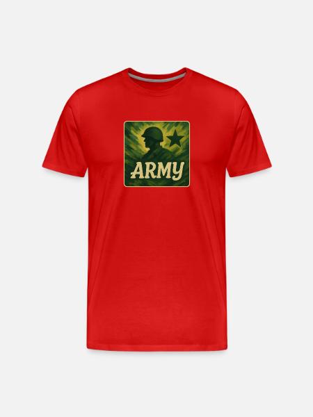 Army Soldiers Design - Men's Premium Organic T-Shirt - red