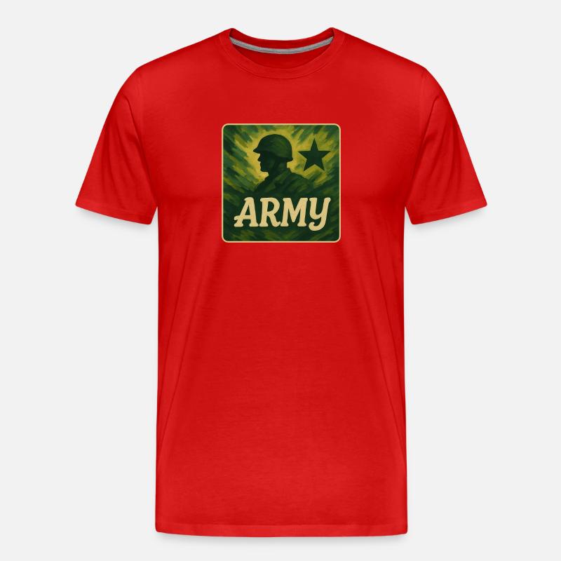 Armee Soldaten Design - Männer Premium Bio T-Shirt - Rot