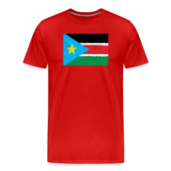 Flag of South Sudan - Men's Premium Organic T-Shirt - red - Front - Damien (186cm)