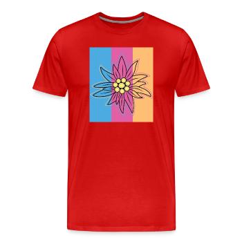 Edelweiss. - T-shirt bio Premium Homme - rouge - Devant - Damien (186cm)