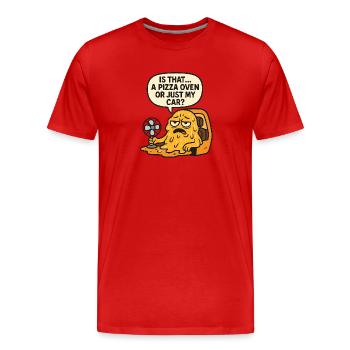 Is that a Pizza Oven? - Men's Premium Organic T-Shirt - red - Front - Damien (186cm)
