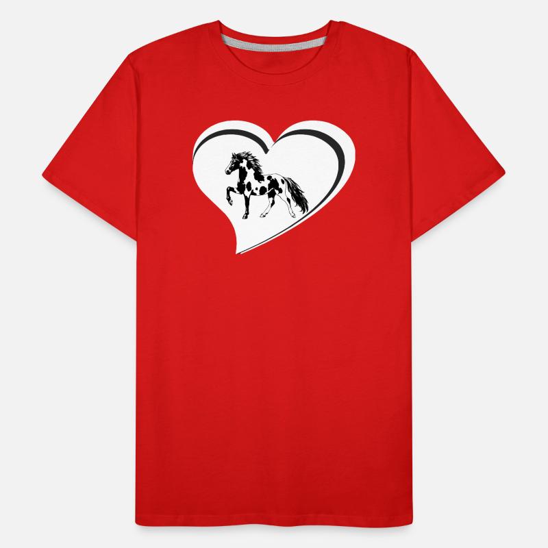 Edles Islandpferd Schecke im Tölt Damen Mädchen Männer Premium Bio T-Shirt