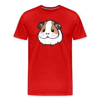 Guinea pig - Men's Premium Organic T-Shirt - red - Front - Damien (186cm)