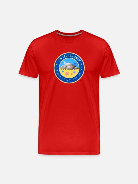 Starfish do not have brains - Men's Premium Organic T-Shirt - red