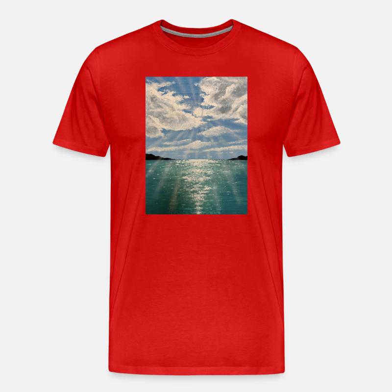 Sonnenschein - Männer Premium Bio T-Shirt - Rot