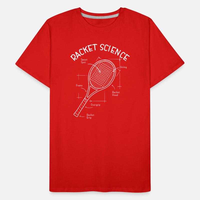 Conception de raquettes de tennis Raquette Science fun T-shirt bio Premium Homme