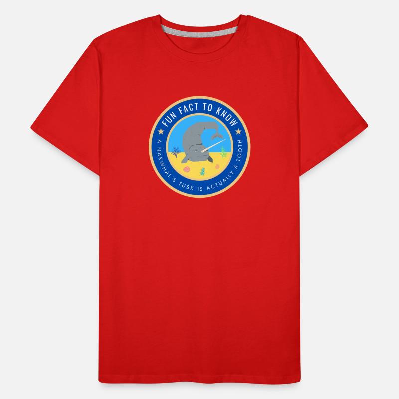 A Narwhal's tusk is actually a tooth Men's Premium Organic T-Shirt