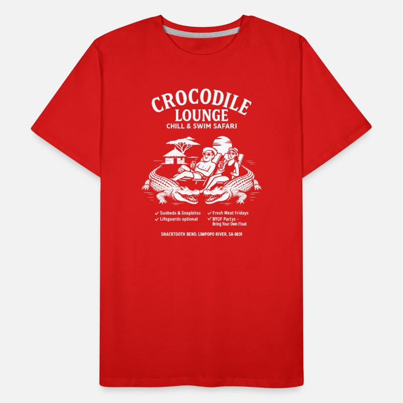 Crocodile Lounge – Détendez-vous à vos risques et périls T-shirt bio Premium Homme