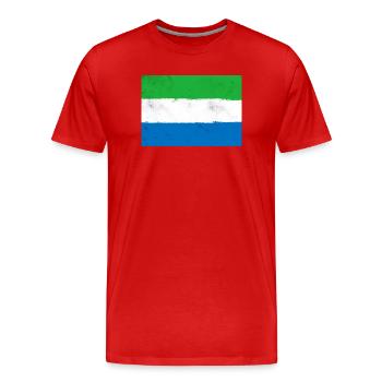 Flagge von Sierra Leone - Männer Premium Bio T-Shirt - Rot - Vorne - Damien (186cm)