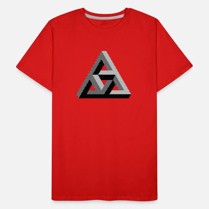 Optical Illusions Design Triangle Men's Premium Organic T-Shirt