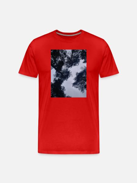 Les grands nuages silhouettes du ciel - T-shirt bio Premium Homme - rouge