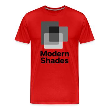 Abstract Gray Square Pattern - Men's Premium Organic T-Shirt - red - Front - Damien (186cm)