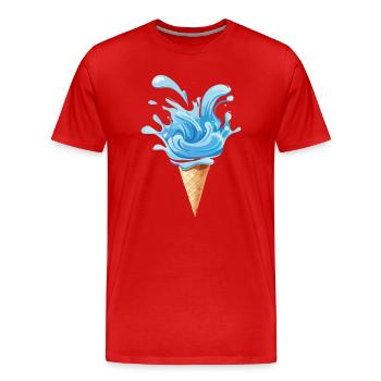 Eau gelée - T-shirt bio Premium Homme - rouge - Devant - Damien (186cm)