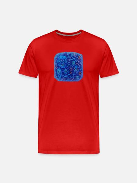 Zwinkerndes Chaos - Männer Premium Bio T-Shirt - Rot