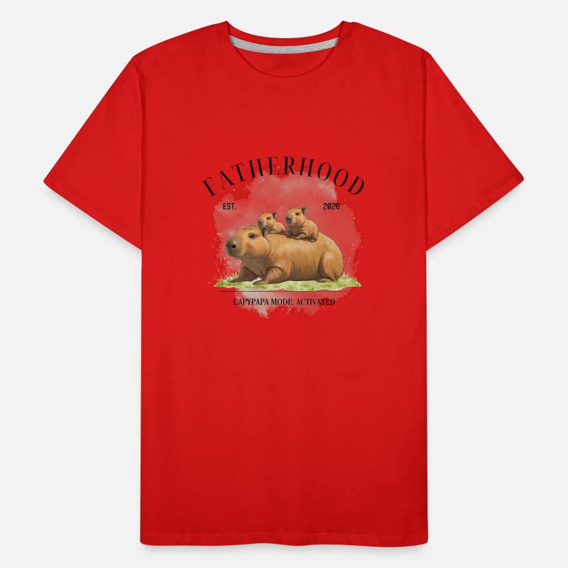 Paternité EST. 2026 – Mode Capypapa activé T-shirt bio Premium Homme