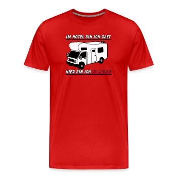 Motorhome , Motorhome at home .................. - Men's Premium Organic T-Shirt - red - Front - Damien (186cm)