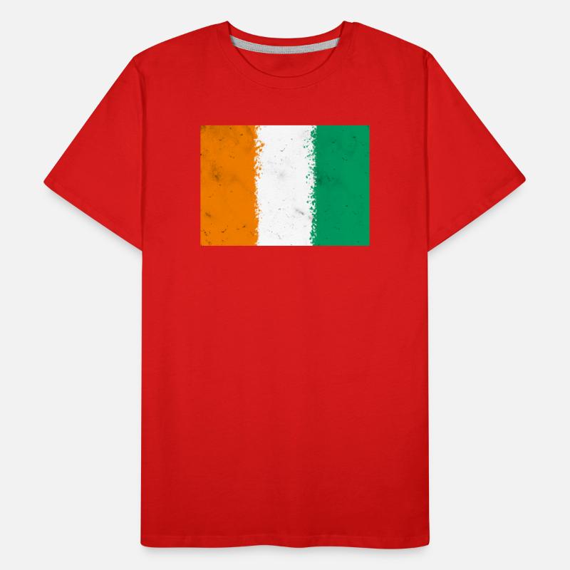 Drapeau de la Côte d’Ivoire T-shirt bio Premium Homme
