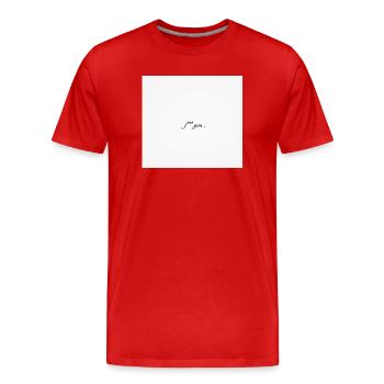 Fettgedrucktes zensiertes Design von Obszönitätserklärungen - Männer Premium Bio T-Shirt - Rot - Vorne - Damien (186cm)