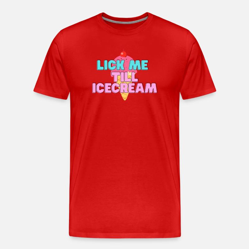 Süßes Eis - Männer Premium Bio T-Shirt - Rot