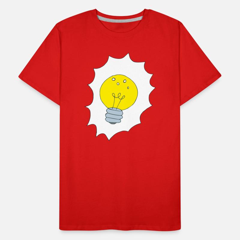 Creative Light Bulb Illustration Men's Premium Organic T-Shirt