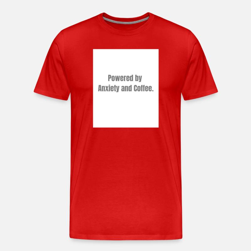 Angst + Kaffee – Überlebens-Kombination - Männer Premium Bio T-Shirt - Rot