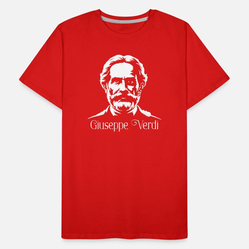 Giuseppe Verdi Compositeur Silhouette Art T-shirt bio Premium Homme